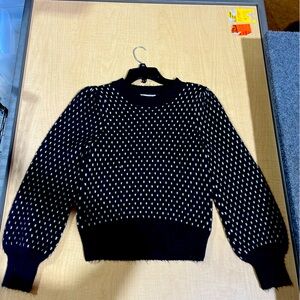 Marine layer black and white pattern sweatshirt